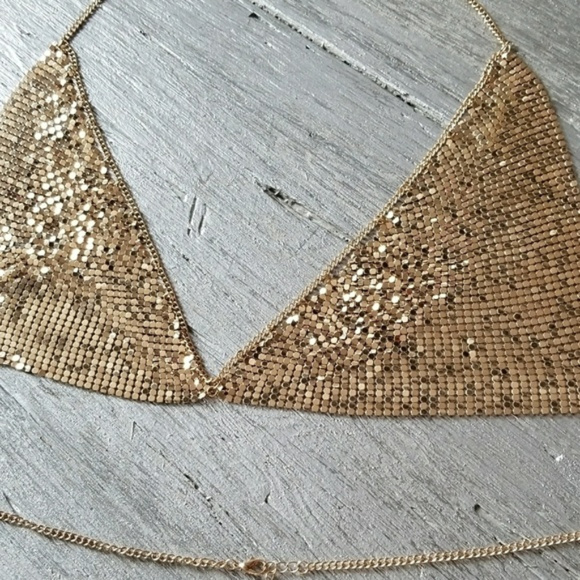 Bralette Metal GOLD MESH CHAIN BRALETTE - Picture 4 of 4